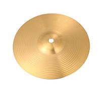 BAZEITFLOW 8 Inch Brass Crash Ride Hi-hat Cymbals Drum Cymbal Set for Beginner Percussion Players with Golden Finish Suitable for Jazz and Old School Drum Kits