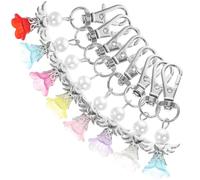 BAZEITFLOW 8pcs Angel Wings Key Ring Set Wedding Favor Keychains Guardian Charm Hanging Decorations for Shower and Party