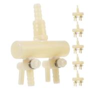 BAZEITFLOW 8pcs Aquarium Air Splitter Valve with Flow Control Regulating Valve, 8mm and 4mm Oxygen Tubing Connector for Fish Tank Air Pump Accessories, Suitable for Aquarium Oxygen Hose