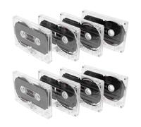 BAZEITFLOW 8pcs Blank Audio Cassette Tapes Clear Recordable Cassettes for Music Speech Interview Recording Reusable Accessories