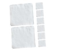 BAZEITFLOW 8pcs Cotton Muslin Wash Cloths Soft Breathable Reusable Cloth Diapers for Newborns and Boy Girl White Double Absorbent Burp Rags for Care
