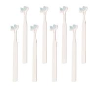 BAZEITFLOW 8pcs Dual Head Pet Toothbrushes Soft Bristles for Dogs Manual Oral Care Tools with Long Slip Handle Teeth Cleaner for Healthy Gums Fresh Breath