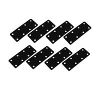 BAZEITFLOW 8pcs Flat Straight Brace Brackets Mending Plates Solid Iron Repair Fixing Replacement for Furniture Household Items Reinforcement Black