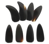 BAZEITFLOW 8pcs Guzheng Horn Finger Picks for Adults Double Curve Large Guzheng Nails Comfortable Fit for Practice and Performance