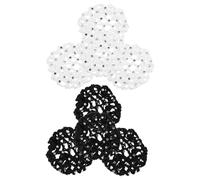BAZEITFLOW 8pcs Invisible Elastic Hair Nets with Rhinestones High Elasticity Mesh Bun Covers for Women and Ballet Dance Skating Hairnet Holders for Professional Nurses and Wig Users