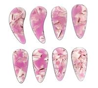 BAZEITFLOW 8pcs Large Purple Guzheng Practice Fake Nails Protective Wearable Instrument Nail Set for Guzheng Beginners and Players for Accurate Finger Control