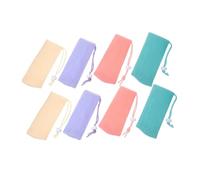BAZEITFLOW 8pcs Mesh Soap Bags for Soap Bars with Drawstring Exfoliating Foaming Shower Pouches for Gentle Skin Massage and Bubble Creation for Family Use