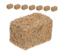 BAZEITFLOW 8pcs Miniature Faux Hay Bales for DIY Crafts Farm Scene Decoration Realistic Straw Ornament for Autumn Harvest Dollhouse Accessories