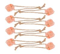 BAZEITFLOW 8pcs Natural Pink Salt Lick Blocks for Horses Deer Goats Livestock Mineral Rich Chew with Hanging Rope Essential Trace Elements for Improved Vitality and Nutrition Each