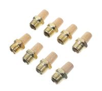 BAZEITFLOW 8pcs Pneumatic Air Mufflers Copper Flat Head Noise Reducers for Solenoid Valves Industrial Pneumatic Components Noise Suppression