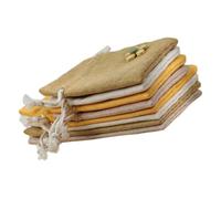 BAZEITFLOW 8pcs Portable Empty Sachet Bags Small and Medium Sizes Cotton Linen Fabric, Wardrobe Scented Sachets and Car Hanging Pouches for Lavender or Herbal Fragrance Deodorizing