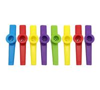 BAZEITFLOW 8Pcs Portable Plastic Kazoos for Musical Instruments Bright Colored Kazoo Easy Play for Music Education and Outdoor Instrumental Accompaniment