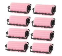 BAZEITFLOW 8pcs Soft Jumbo Sponge Hair Rollers Self-holding Curlers for Gentle Hairstyling Waves and Curls Comfortable Hairdressing Tool for Secure Hold and Daily Makeup Use