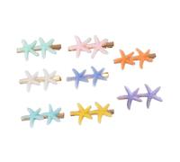 BAZEITFLOW 8pcs Star Shell Hair Clips Alligator Barrettes for Comfortable Non Slip Hair Accessories for Party and Daily Wear Random Color