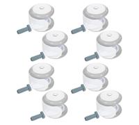 BAZEITFLOW 8pcs Walker Replacement Wheels Silent Swivel Plastic Casters Universal Mute Walker Wheel Parts for Strollers Quiet Rolling Accessories