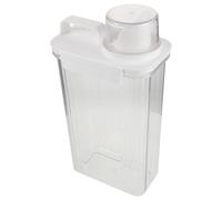 BAZEITFLOW 95 Oz Laundry Detergent Dispenser Fabric Softener Container 11.81x6.50x3.90in Pet Bottle User Friendly Refilling Storage Solution Home Use Laundry Room