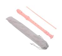 BAZEITFLOW Abs 8-hole Soprano Recorder for Kids and Beginners, Pink Treble Flute Music Instrument German Fingering, Suitable for Student Practice and Elementary Music Classes