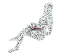 BAZEITFLOW Abstract Resin Reading Women Figurine Sculpture Literary Female Statue for Bookshelf and Desktop Decoration Artistic Home Ornament Wear Resistant Design