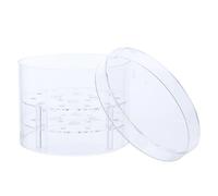 BAZEITFLOW Acrylic Floral Preservation Box Round Rose Display Case for 15 Stems with Cover Suitable for Valentine’S Wedding Packaging