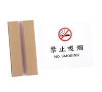 BAZEITFLOW Acrylic No Smoking Sign for Office and Restaurant Tabletop Portable Lightweight Non Smoking Desk Indicator with Scratch Resistant Surface Standard for Hotels Cafes Clubs