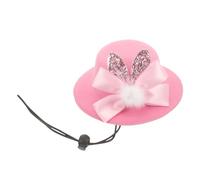BAZEITFLOW Adjustable Easter Bunny Ear Hat for Dogs and Cats Festival Party Pet Costume with Bowknot Bright Color Pet Sun Hat for Kitten and Puppy Celebration Accessory