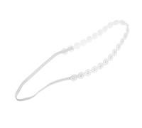 BAZEITFLOW Adjustable Pearl Hairband Soft Elastic Headband for Lightweight Beaded Design Shower Photography Props Hair Accessories