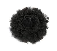 BAZEITFLOW Adjustable Short Curly Afro Puff Bun Extension for Women Synthetic Korea Fiber Drawstring Ponytail Wig Kinky Natural-looking Hairpiece Washable and Permable Hair Accessory