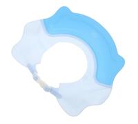 BAZEITFLOW Adjustable Shower Hat Hair Wash Cap with Soft Silicone Crown Design for Bathing Shampoo Guard and Haircut Protection in Blue