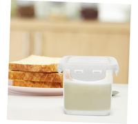 BAZEITFLOW Airtight Yogurt Storage Container Small White Leakproof Fermenting Box for Beans Bread Cereals Food Preservation and Freshness Maintenance