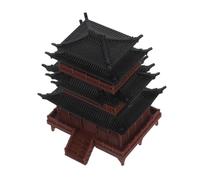 BAZEITFLOW Ancient Building Models Miniature Houses Mini Pavilion Figurine Chinese Japanese Asian Garden Decor for Fairy Garden Figurines and Bonsai Landscape Decoration