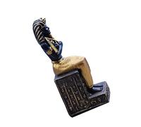 BAZEITFLOW Ancient Egyptian Pharaoh Resin Desktop Statue Black Pharaoh Headdress, Delicate Egyptian Design Table Decor Sculpture Figure, for Home Or Shop Decoration