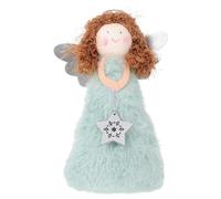 BAZEITFLOW Angel Christmas Treetop Figurine Blue Star Small Decoration Xmas Tree Ornament Xmas Party Supplies Holiday Decor