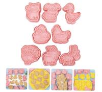 BAZEITFLOW Animal Cookie Molds PP Material Cartoon Farm Shapes Reusable Biscuit Embossing Stamps for DIY Baking Home Dessert Making