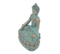 BAZEITFLOW Antique Bronze Buddha Figurine Religious Desktop Ornament Delicate Craft Decor for Home Office Table Decoration Gift