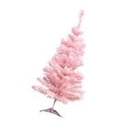 BAZEITFLOW Artificial Christmas Tree Reusable Decoration Pink with Pvc Flocking Festive Cedar Tree Prop for Christmas and Office Use for Holiday Atmosphere and Family Enjoyment