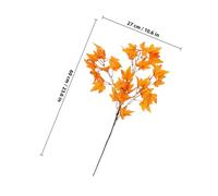 BAZEITFLOW Artificial Maple Leaf Branch for Thanksgiving Faux Autumn Foliage Decor Orange Mini Triple Stem Reusable Indoor Greenery Accent for Home and Office
