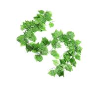 BAZEITFLOW Artificial Vine Garland Naturalistic Look with Grape Leaves 12pcs Plastic Material Easy to Clean Hanging Decor for Mirrors and Church Wall Decorations
