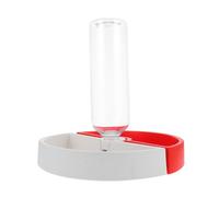 BAZEITFLOW Automatic Dual-use Pet Food Feeder and Water Drinking Bowl for Cats and Pets Creative Red-white Color Matching Detachable Transparent Bottle Easy to Clean Safe High-grade Material
