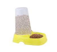 BAZEITFLOW Automatic Pet Feeder Food Dispenser for Cats and Dogs Yellow Premium Plastic Pet Feeder Bucket Dust Design for Single Convenient