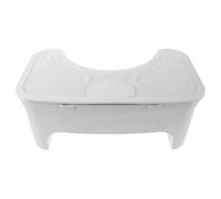 BAZEITFLOW Bathroom Footrest Bathroom Toilet Footstool 15.52x9.43x6.29in Portable Slip Resistant Base Stable Thickened Design Storage Compartment Compact Design for Adults and Elders