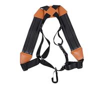 BAZEITFLOW Black Saxophone Strap Double Shoulder Harness for Alto Tenor Soprano Soft Padded Design for Comfort Fit to Neck and Enhance Performance