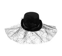 BAZEITFLOW Black Woman Magician Performance Hat, Stage Show Costume Top Hat for Female Magicians, Party Accessory for Acts