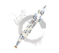BAZEITFLOW Blue and White Porcelain Hulusi Cucurbit Flute B Key Traditional Chinese Instrument for Beginners Imitation Horn with Pure Tone Acoustic Fidelity Practice Prop