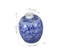 BAZEITFLOW Blue and White Porcelain Tea Storage Jar Airtight Loose Leaf Container with Cover Multipurpose Kitchen Storage for Tea Sugar and Spices Inspired by Chinese Tradition