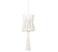 BAZEITFLOW Bohemian Macrame Pendant Light Shade with Tassel Decor Unique Ceiling Hanging Lampshade for Hotels Restaurants Home Elegant Light Cover for Cozy Ambiance