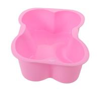 BAZEITFLOW Bone Shape Silicone Bread Loaf Pan Nonstick Flexible Baking Mold for Homemade Bread DIY Cake Mold Easy Release and Cleaning Pink