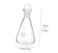 BAZEITFLOW Borosilicate Glass Conical Flask for Chemistry Laboratory Supplies Thick-walled Erlenmeyer Flask with Plug Heavy Duty Experiment Glassware for Organic and Vacuum Distillation