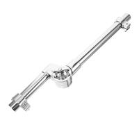 BAZEITFLOW Bracket Alloy Drum Percussion Tom for Mount Zinc Adjustable Silver Stand with Anti-slip Feature Instruments for Professional Drummers