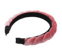 BAZEITFLOW Braided Headband for Women, Comfortable Cloth Hairband with Quick Hair Fixing Feature, Suitable for Parties and Washing Face, Soft Pink Hair Accessory