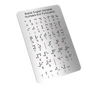 BAZEITFLOW Braille Motherboard Blind People Gadget Blind Education Tools Numbers and Punctuation Accessible Learning Tools Resources Stainless Steel Silver